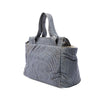 Chanel CC Striped Canvas Shopper Tote Secondhand