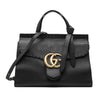 Gucci Small GG Marmont Grained Calfskin Top Handle Satchel Secondhand