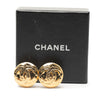 Chanel Gold Plated CC Round Clip On Earrings Secondhand