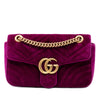 Gucci Medium GG Marmont Matelasse Velvet Shoulder Bag Secondhand