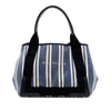 Balenciaga Canvas Striped Navy Cabas S Secondhand