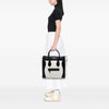 Celine Mini Bicolor Canvas and Leather Luggage Tote Secondhand