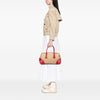Prada Cinghiale Trimmed Canvas Canapa Bauletto Bag Secondhand