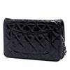 Secondhand Chanel CC Quilted Patent Wallet On Chain