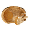 Dior Gold Plated Strass Enamel Oval Clip On Earrings Secondhand