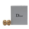 Dior Gold Plated Strass Enamel Oval Clip On Earrings Secondhand