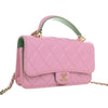 Chanel CC Quilted Lambskin Top Handle Phone Holder with Chain Secondhand