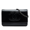 Chanel CC Patent Caviar Wallet On Chain Secondhand