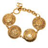 Chanel CC Gold Plated Medallion Link Bracelet Secondhand