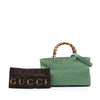 Gucci Medium Calfskin Bamboo Shopper Satchel Secondhand