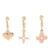 Louis Vuitton Gold Plated Enamel Sweet Monogram Push Back Earrings Secondhand