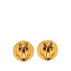 Chanel Gold Plated Coco Profile Round Clip On Earrings Secondhand