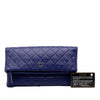 Chanel CC Quilted Lambskin Foldover Clutch Secondhand