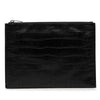 Saint Laurent Croc Embossed Leather Monogram Document Holder Secondhand