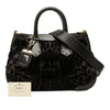 Prada Velluto Burnout and Canvas Canapa Logo Convertible Tote Secondhand