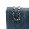 Chanel Quilted Denim Camellia Wallet On Chain Denim Secondhand