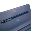 Chanel Quilted Denim Camellia Wallet On Chain Denim Secondhand