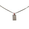 Gucci Sterling Silver and Enamel Diamante Dog Tag Necklace Secondhand