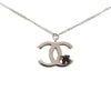 Chanel CC Brass Crystal Pendant Necklace Secondhand