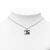 Chanel CC Brass Crystal Pendant Necklace Secondhand