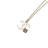 Chanel CC Gold Plated and Enamel Flower Pendant Necklace Secondhand