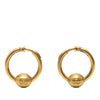 Chanel Gold Plated CC Hoop Earrings Secondhand