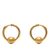 Chanel Gold Plated CC Hoop Earrings Secondhand