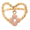 Louis Vuitton Gold Plated and Enamel Sweet Monogram In My Heart Ring Secondhand