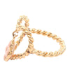 Louis Vuitton Gold Plated and Enamel Sweet Monogram In My Heart Ring Secondhand