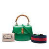 Gucci Mini Calfskin Web 1947 Bamboo Top Handle Bag Secondhand