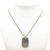 Louis Vuitton Monogram Eclipse Plate Necklace Secondhand
