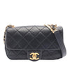 Chanel Mini Quilted Calfskin Crystal Pearls Chain Flap Secondhand