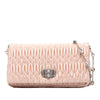 Miu Miu Matelasse Satin Crystal Chain Satchel Secondhand