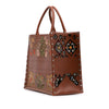 Secondhand Dior Large Studded Embroidered Leather Floral Book Tote