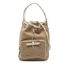 Prada Canvas Canapa Logo Bow Drawstring Bucket Bag Secondhand