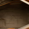 Burberry Leather Trimmed Tonal Check Canvas Handbag Secondhand