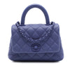 Chanel Extra Mini Quilted Caviar Incognito Coco Top Handle Bag Secondhand