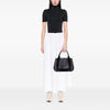 Balenciaga Calfskin Perforated Navy Cabas S Tote Secondhand
