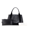 Balenciaga Calfskin Perforated Navy Cabas S Tote Secondhand