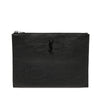 Saint Laurent Croc Embossed Leather Monogram Document Holder Secondhand