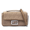 Fendi Zucca Embossed Technical Fabric Chain Midi Baguette Secondhand