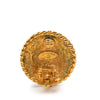 Chanel Gold Plated CC Round Clip on Earrings Secondhand