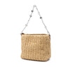 Miu Miu Raffia Floral Applique Crystal Chain Satchel Secondhand