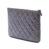 Chanel Small Quilted Crinkled Patent O Case Clutch Secondhand