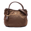 Prada Vitello Daino Trimmed Tessuto Satchel Secondhand