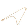 Dior Gold Plated CD Logo Twisted Round Pendant Necklace Secondhand