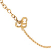Dior Gold Plated CD Logo Twisted Round Pendant Necklace Secondhand