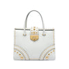 Prada Studded Saffiano Turnlock Handbag Secondhand