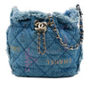 Chanel Small Quilted Denim Mood Bucket with Chain Secondhand