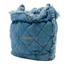 Chanel Small Quilted Denim Mood Bucket with Chain Secondhand